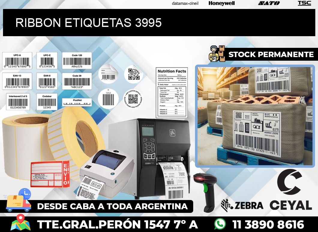 RIBBON ETIQUETAS 3995