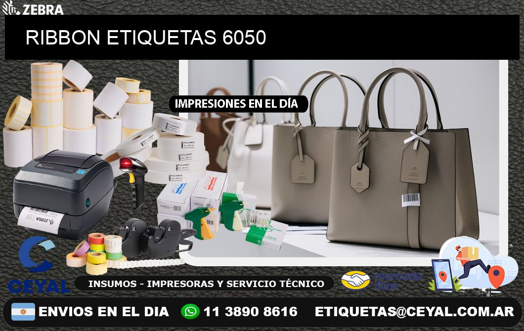 RIBBON ETIQUETAS 6050