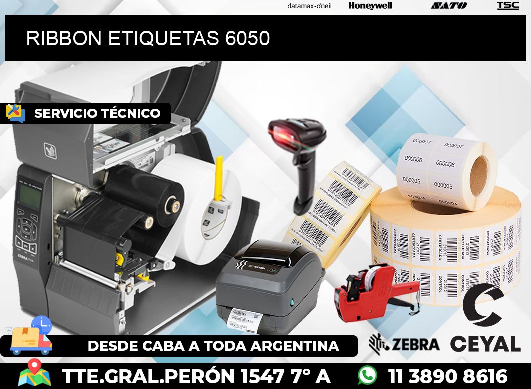 RIBBON ETIQUETAS 6050