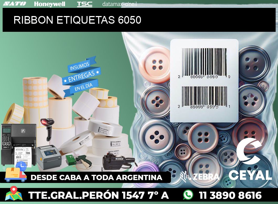 RIBBON ETIQUETAS 6050