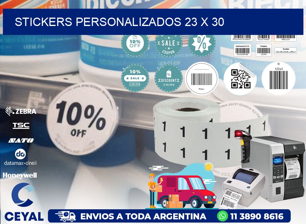 STICKERS PERSONALIZADOS 23 x 30