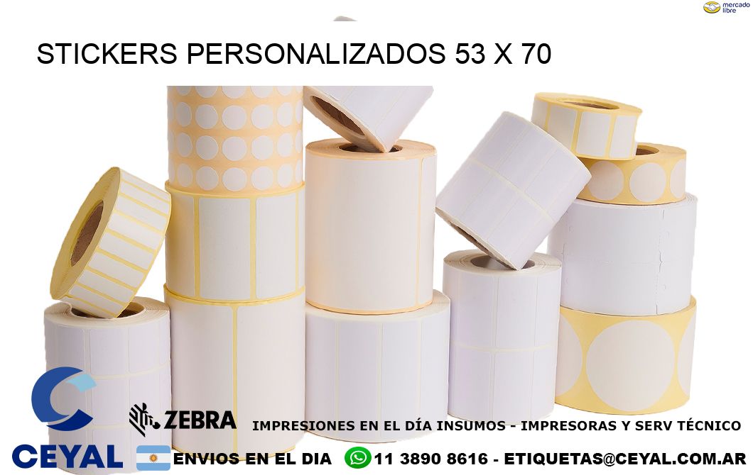 STICKERS PERSONALIZADOS 53 x 70