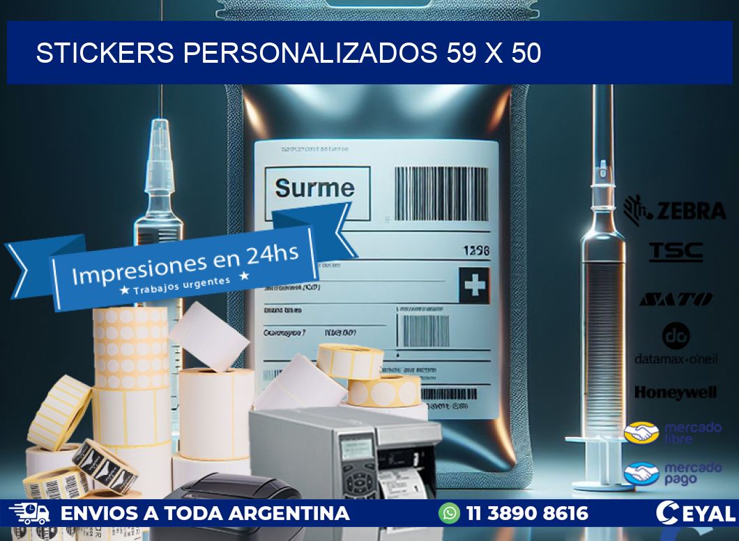 STICKERS PERSONALIZADOS 59 x 50