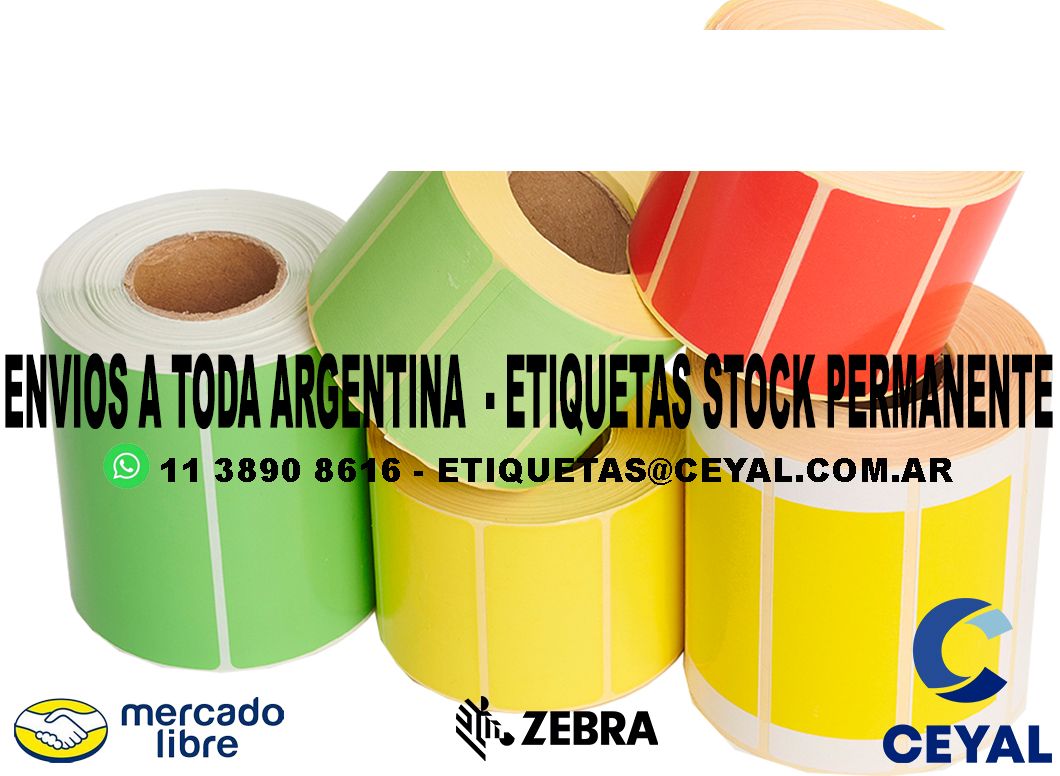 25 CAJAS DE ETIQUETAS  OPP 67 x 100 X ILUSTRACION 1000 UNIDADES