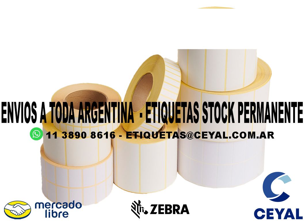 86 ETIQUETAS DE PAPEL TERMICO 27 x 73 X5500 UNIDADES