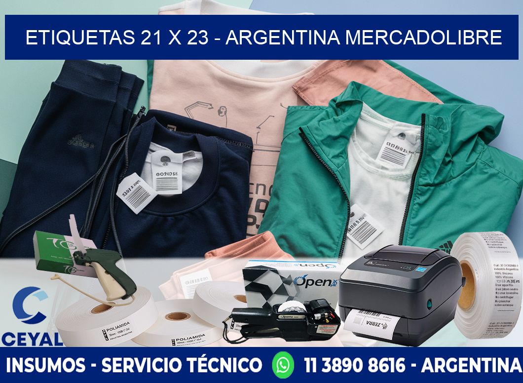 ETIQUETAS 21 x 23 - ARGENTINA MERCADOLIBRE