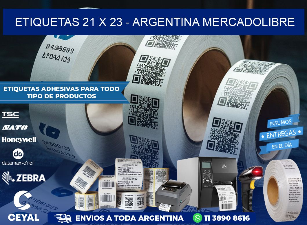 ETIQUETAS 21 x 23 – ARGENTINA MERCADOLIBRE