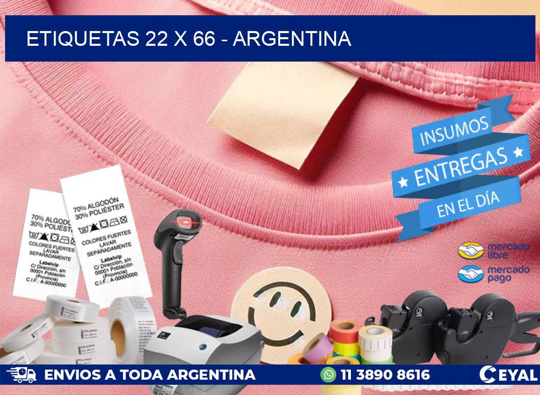 ETIQUETAS 22 x 66 - ARGENTINA