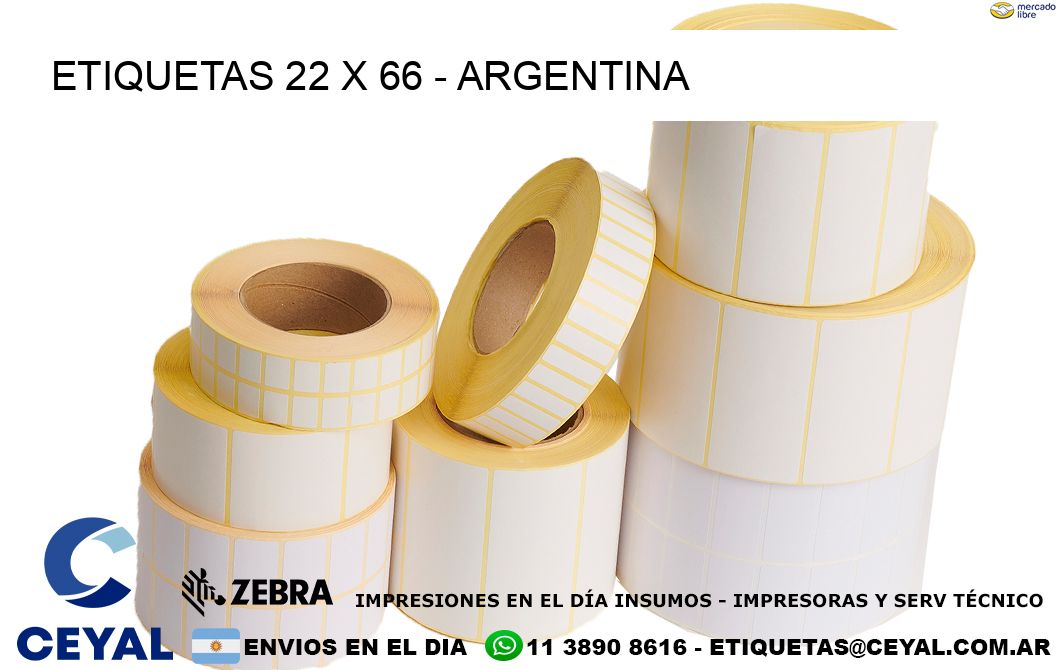 ETIQUETAS 22 x 66 - ARGENTINA