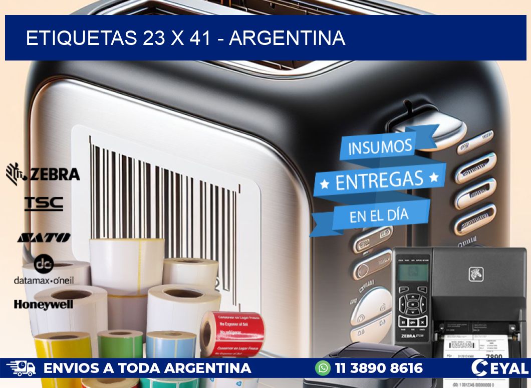 ETIQUETAS 23 x 41 - ARGENTINA