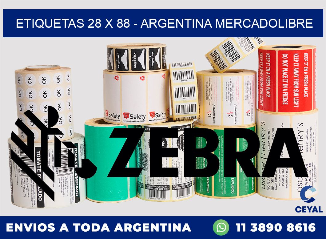 ETIQUETAS 28 x 88 – ARGENTINA MERCADOLIBRE