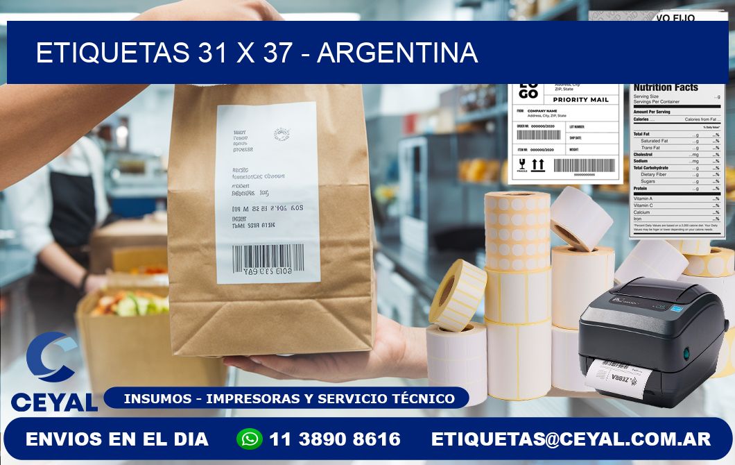 ETIQUETAS 31 x 37 - ARGENTINA