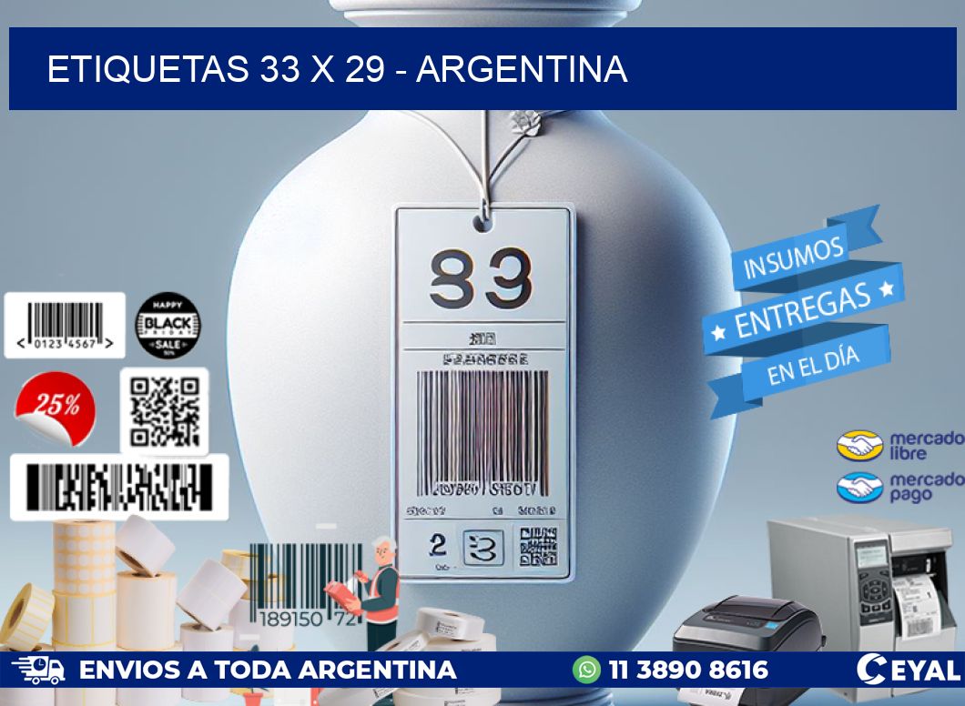 ETIQUETAS 33 x 29 - ARGENTINA