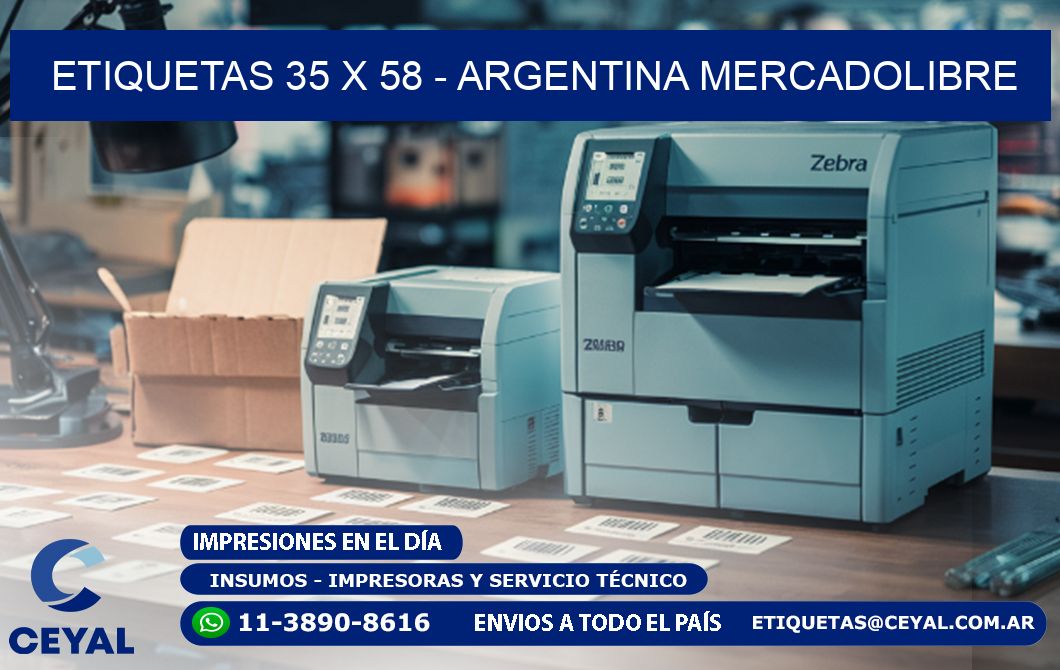 ETIQUETAS 35 x 58 - ARGENTINA MERCADOLIBRE