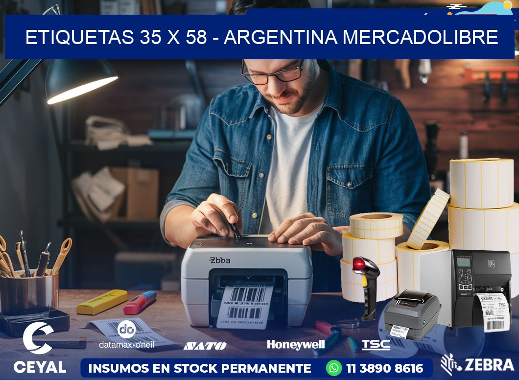 ETIQUETAS 35 x 58 - ARGENTINA MERCADOLIBRE