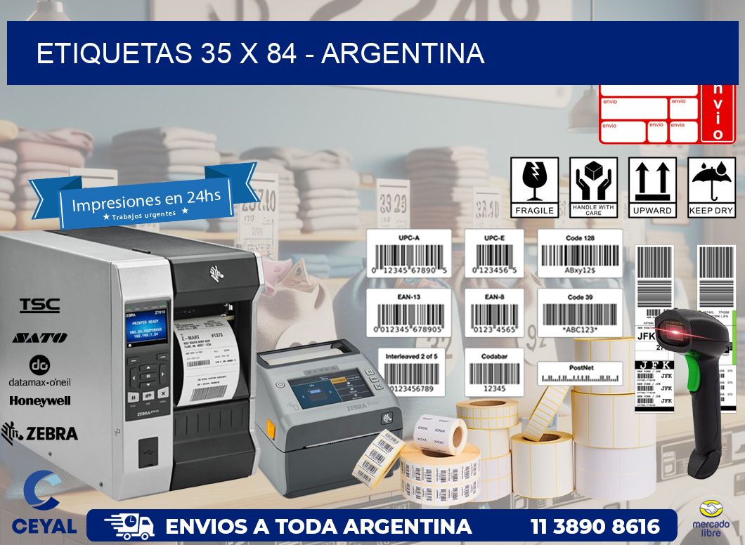 ETIQUETAS 35 x 84 - ARGENTINA