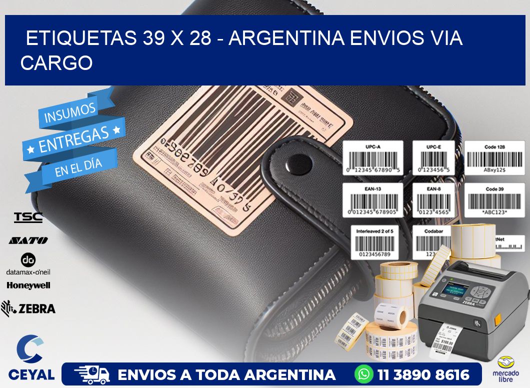 ETIQUETAS 39 x 28 - ARGENTINA ENVIOS VIA CARGO