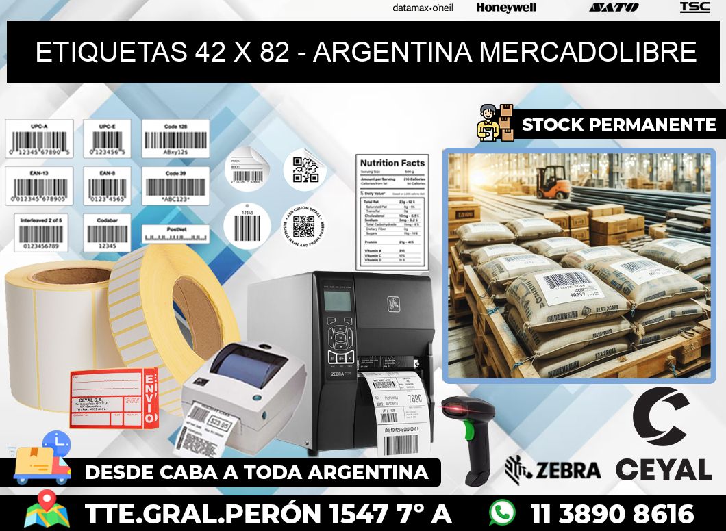 ETIQUETAS 42 x 82 – ARGENTINA MERCADOLIBRE