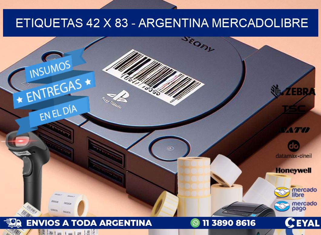 ETIQUETAS 42 x 83 - ARGENTINA MERCADOLIBRE