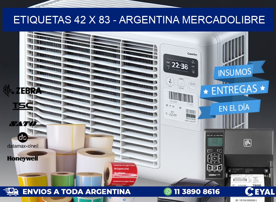 ETIQUETAS 42 x 83 - ARGENTINA MERCADOLIBRE