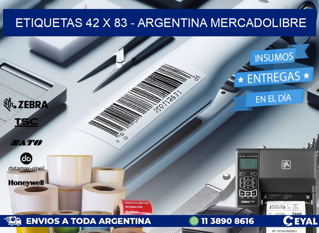 ETIQUETAS 42 x 83 - ARGENTINA MERCADOLIBRE