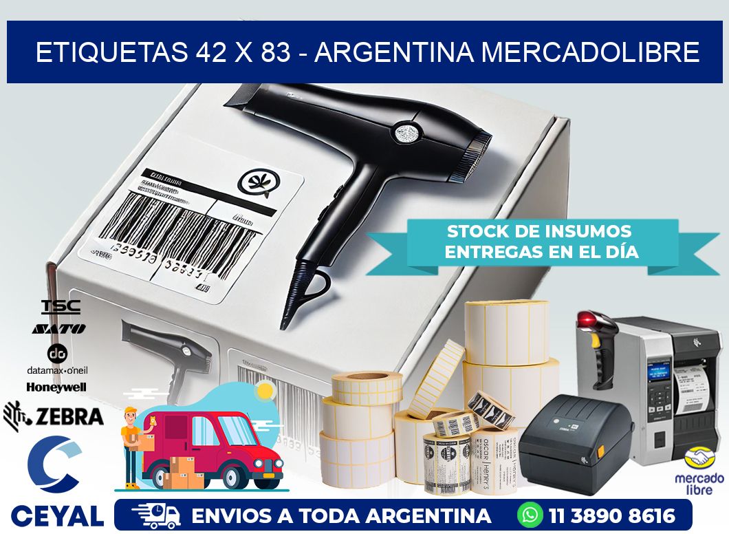 ETIQUETAS 42 x 83 – ARGENTINA MERCADOLIBRE