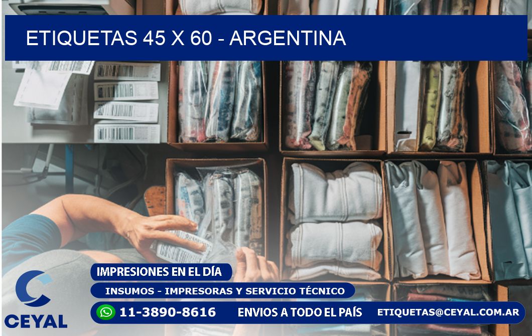 ETIQUETAS 45 x 60 - ARGENTINA