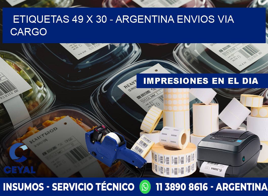 ETIQUETAS 49 x 30 - ARGENTINA ENVIOS VIA CARGO