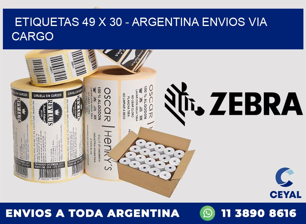 ETIQUETAS 49 x 30 – ARGENTINA ENVIOS VIA CARGO