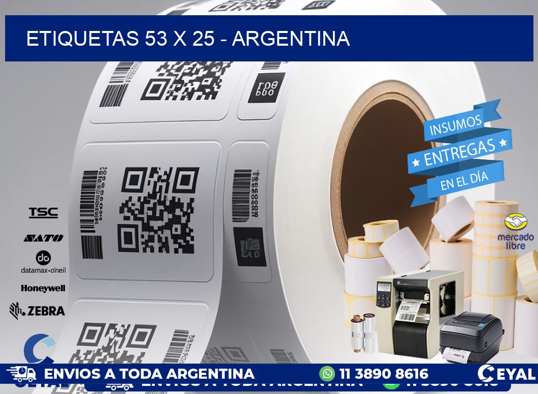 ETIQUETAS 53 x 25 - ARGENTINA