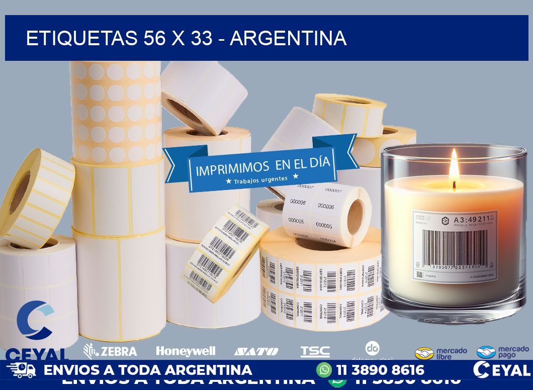 ETIQUETAS 56 x 33 - ARGENTINA