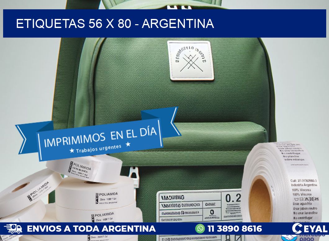 ETIQUETAS 56 x 80 - ARGENTINA