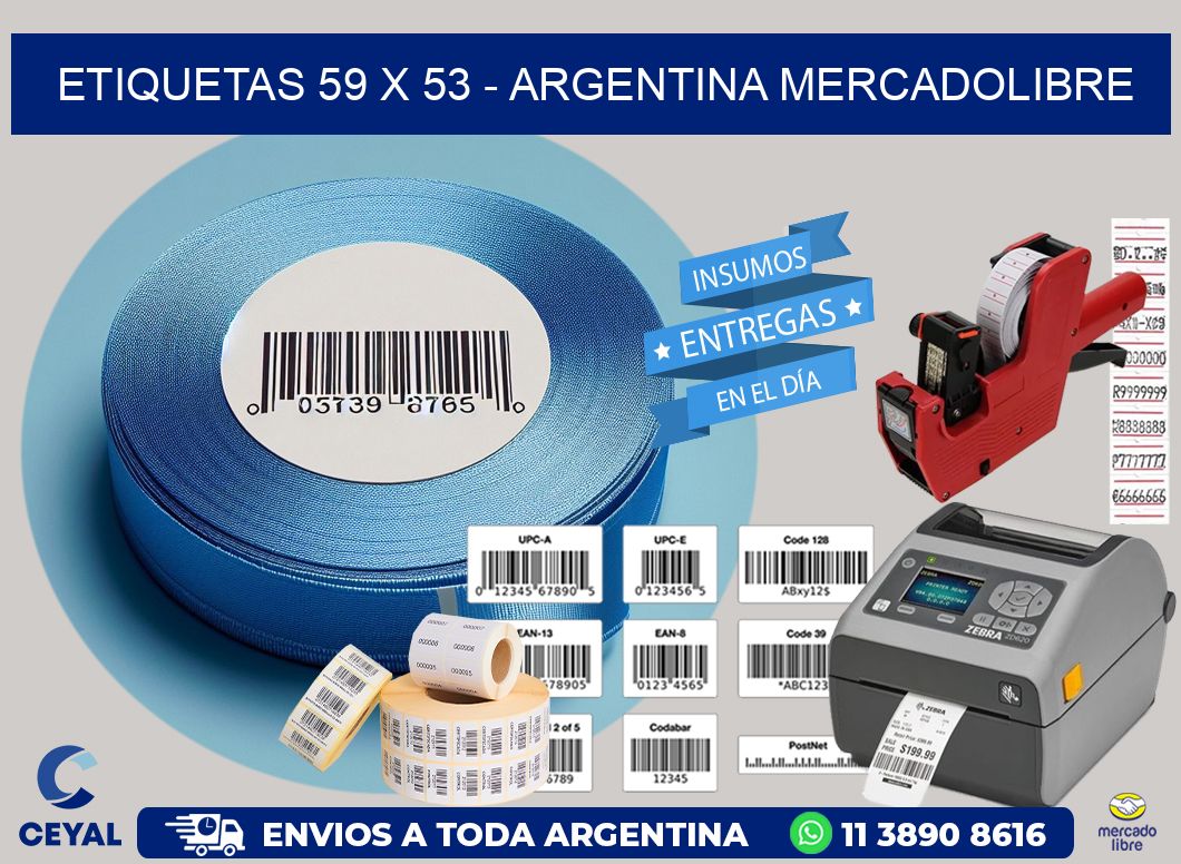 ETIQUETAS 59 x 53 - ARGENTINA MERCADOLIBRE