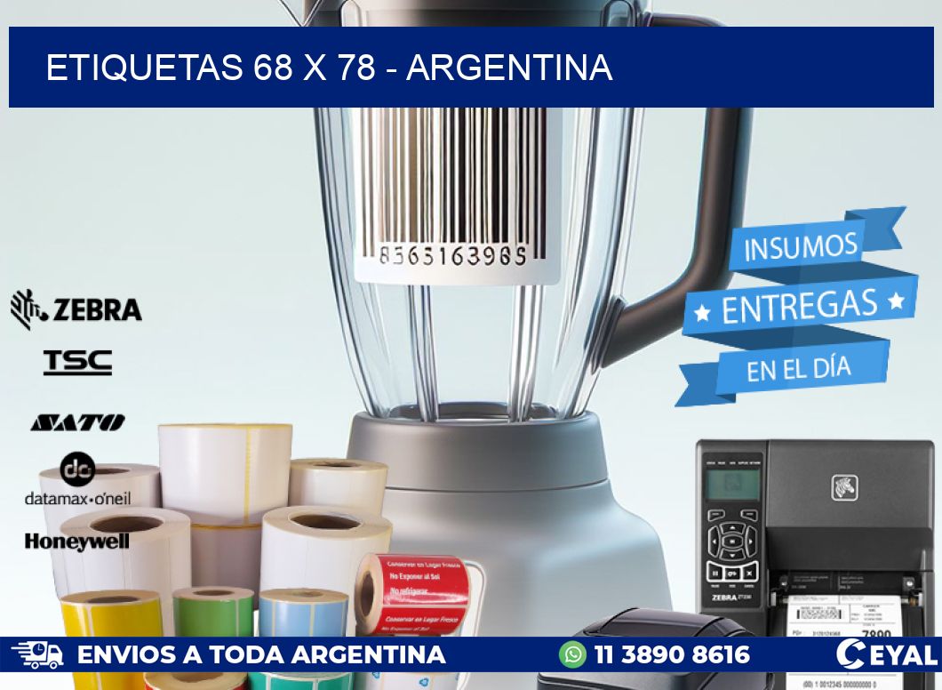 ETIQUETAS 68 x 78 - ARGENTINA