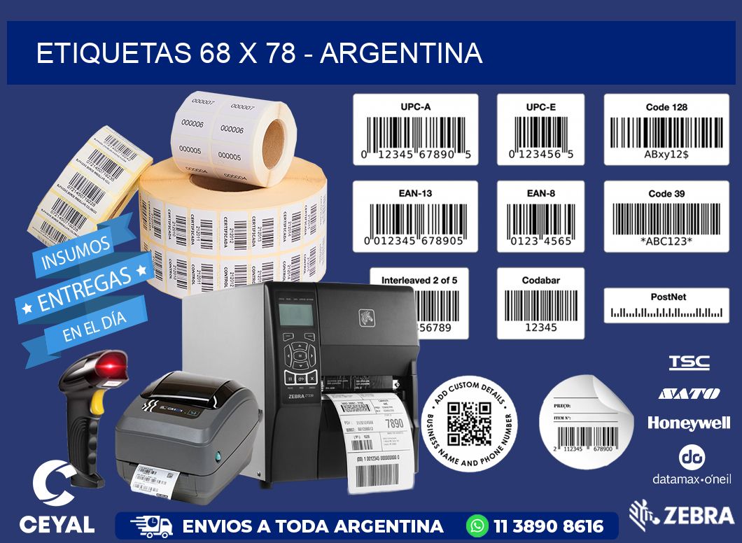 ETIQUETAS 68 x 78 - ARGENTINA