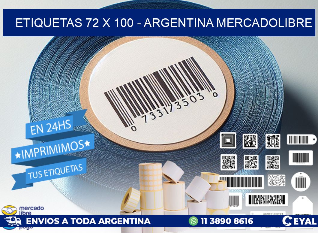 ETIQUETAS 72 x 100 - ARGENTINA MERCADOLIBRE