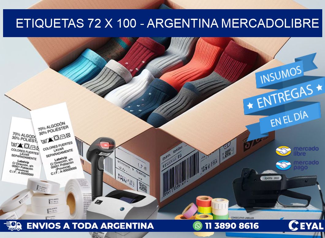 ETIQUETAS 72 x 100 – ARGENTINA MERCADOLIBRE