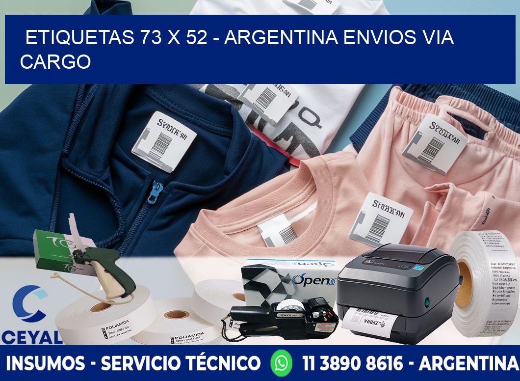 ETIQUETAS 73 x 52 - ARGENTINA ENVIOS VIA CARGO