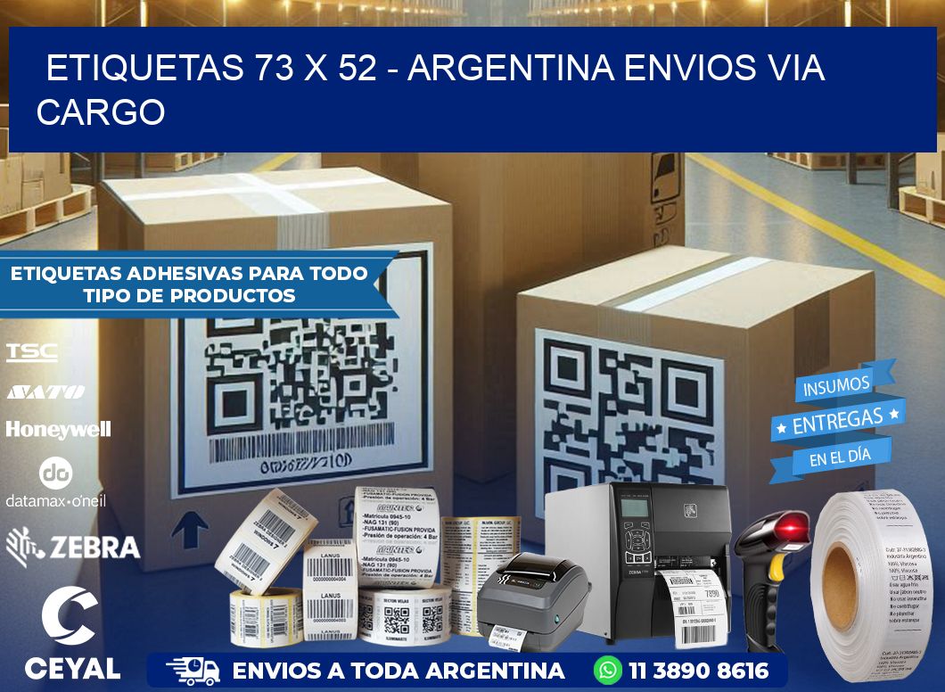 ETIQUETAS 73 x 52 – ARGENTINA ENVIOS VIA CARGO