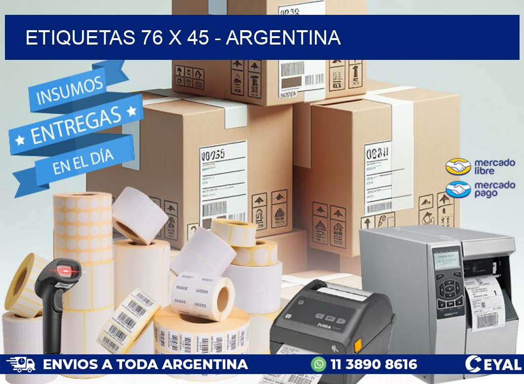 ETIQUETAS 76 x 45 - ARGENTINA