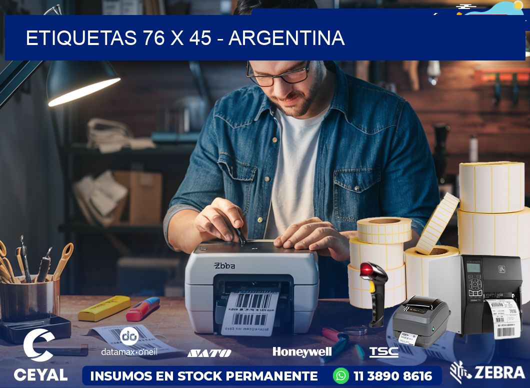 ETIQUETAS 76 x 45 - ARGENTINA