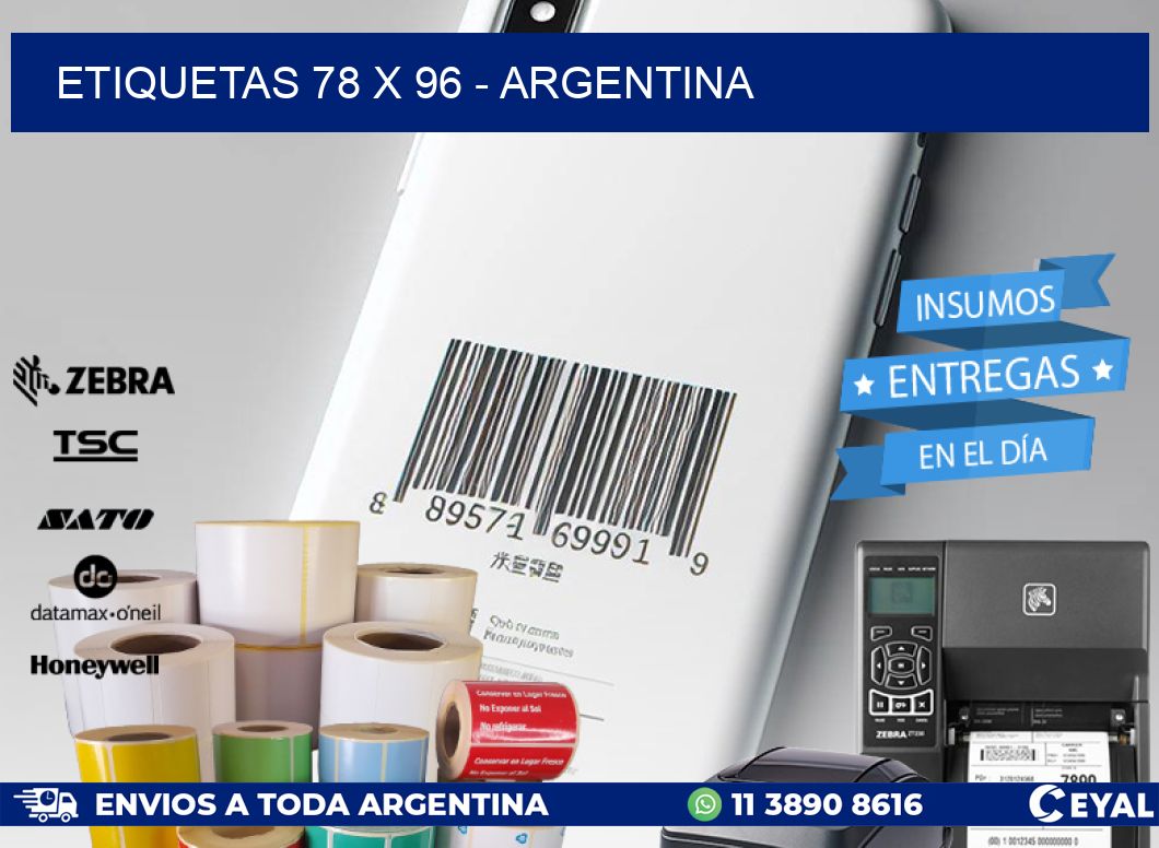 ETIQUETAS 78 x 96 - ARGENTINA