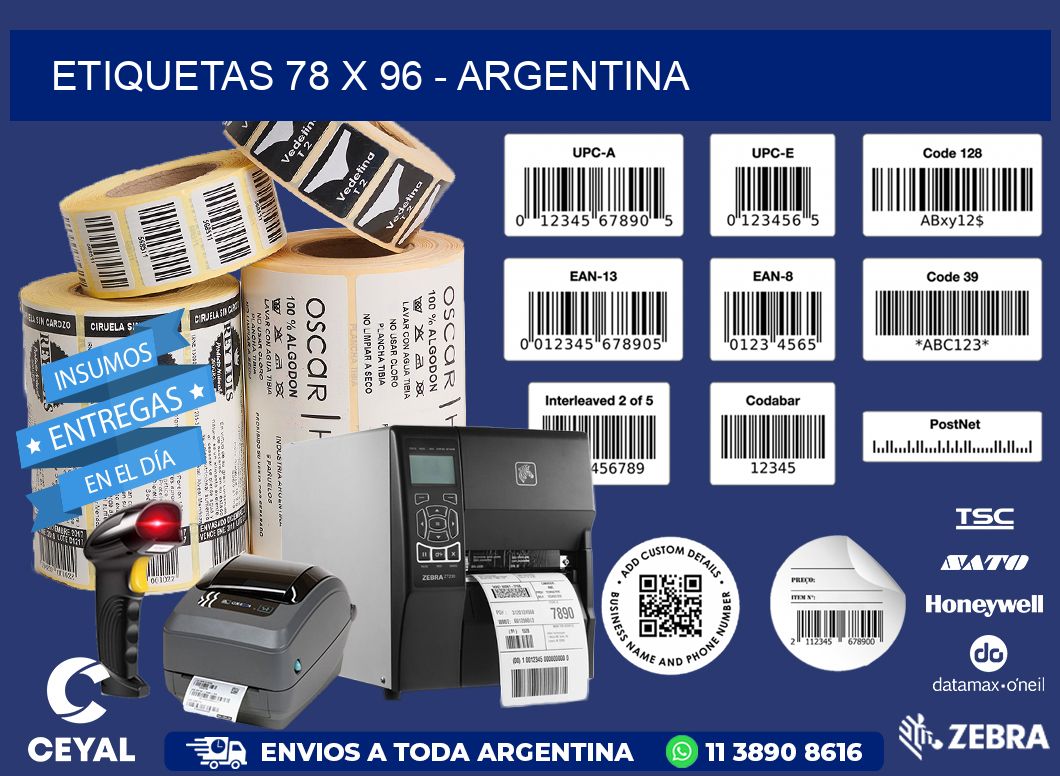 ETIQUETAS 78 x 96 - ARGENTINA