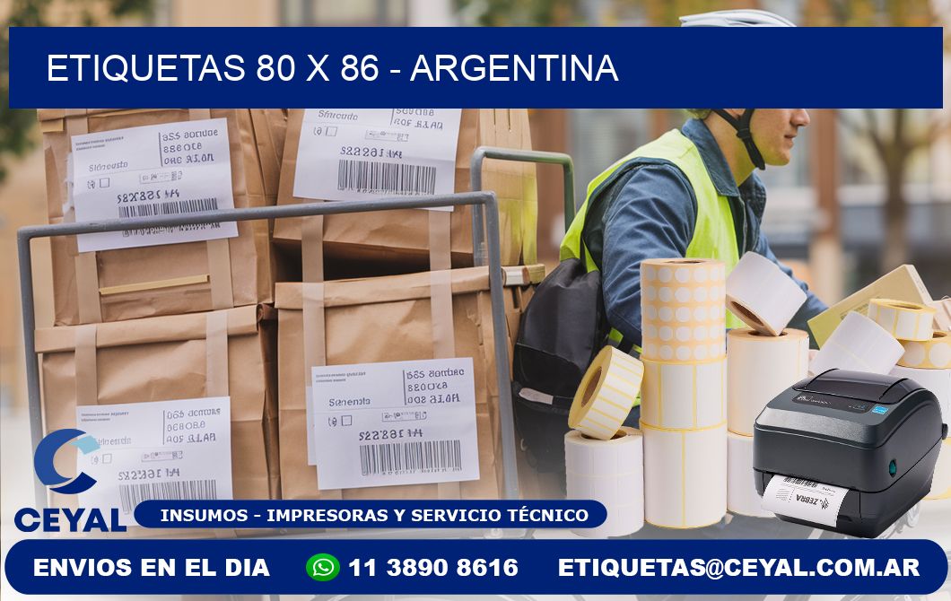 ETIQUETAS 80 x 86 - ARGENTINA