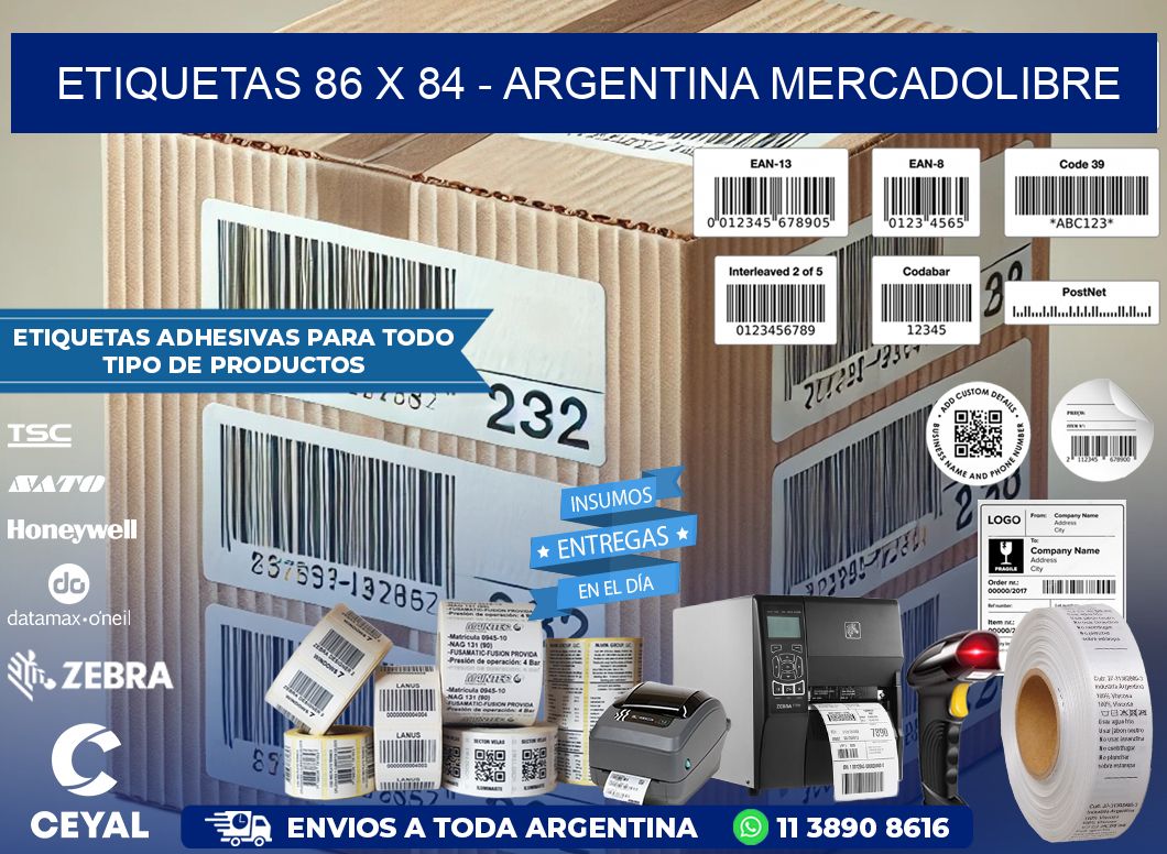 ETIQUETAS 86 x 84 – ARGENTINA MERCADOLIBRE