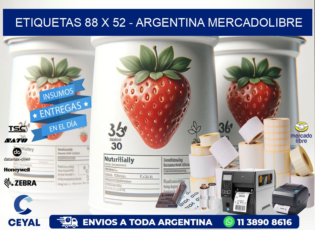 ETIQUETAS 88 x 52 - ARGENTINA MERCADOLIBRE