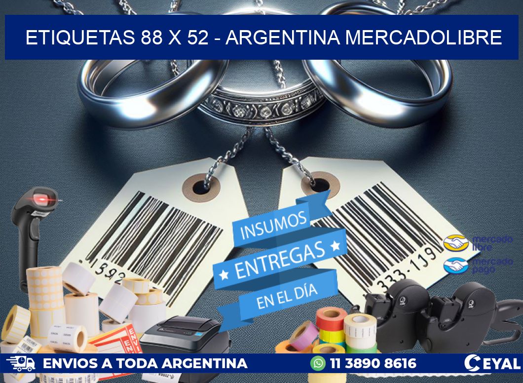 ETIQUETAS 88 x 52 - ARGENTINA MERCADOLIBRE