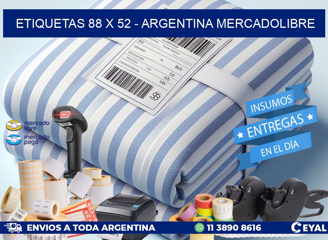 ETIQUETAS 88 x 52 - ARGENTINA MERCADOLIBRE