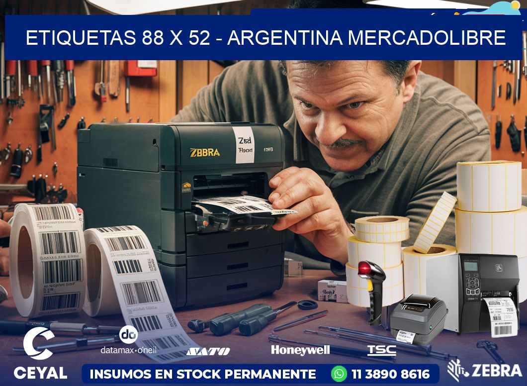 ETIQUETAS 88 x 52 - ARGENTINA MERCADOLIBRE