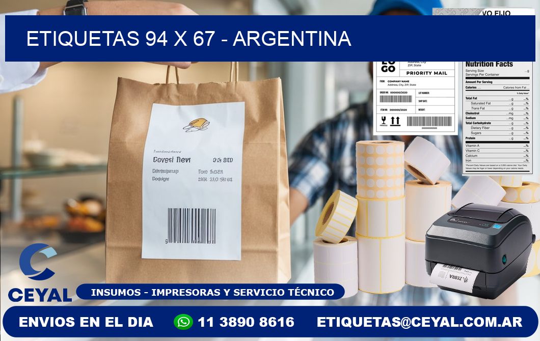 ETIQUETAS 94 x 67 - ARGENTINA